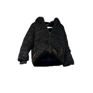 Moodstreet Black Speckled Jacket with Brown Accent Sz 2